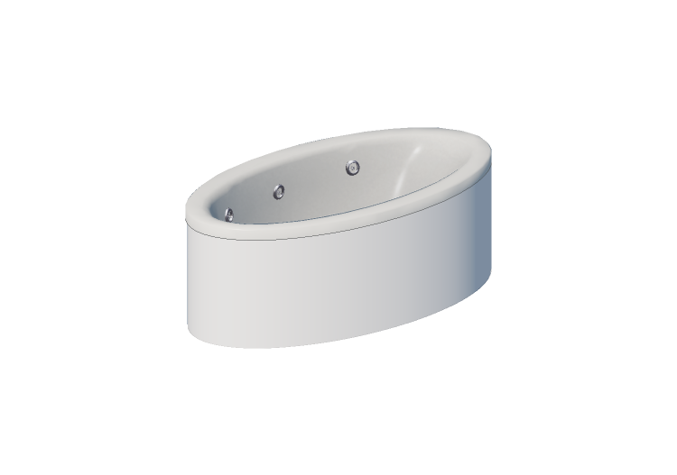 Bañeras de baño 3D - Bañera hidromasaje oval 185x100cm -... Bañeras de baño 3D - Bañera hidromasaje oval 185x100cm -...