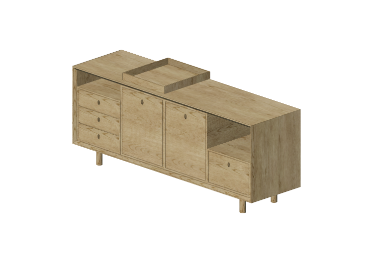 Mobili 3D - Buffet in legno - Schuster - Blocos - Schuster Mobili 3D - Buffet in legno - Schuster - Blocos - Schuster