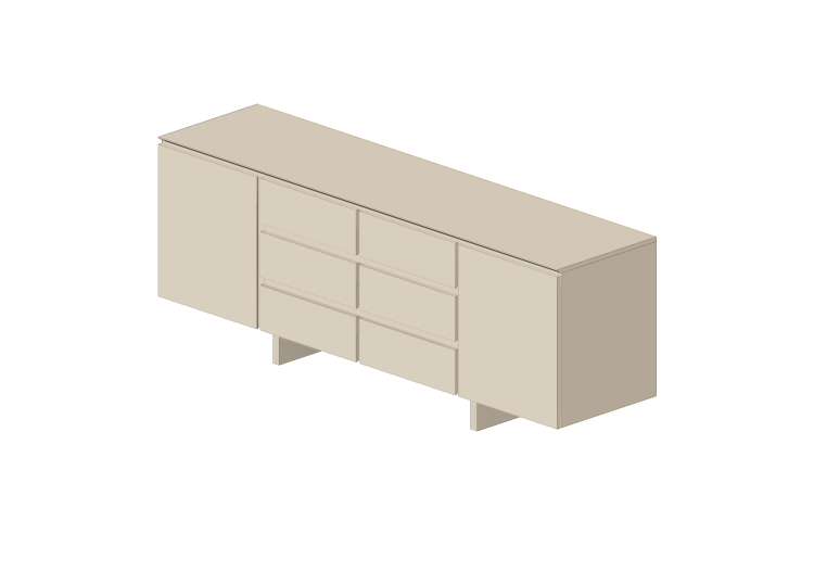Muebles 3D - Buffet de madera - Schuster - Elisa - Schuster Muebles 3D - Buffet de madera - Schuster - Elisa - Schuster