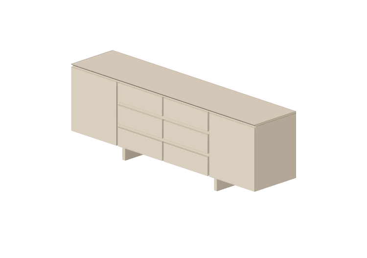 Muebles 3D - Buffet de madera - Schuster - Elisa - Schuster Muebles 3D - Buffet de madera - Schuster - Elisa - Schuster