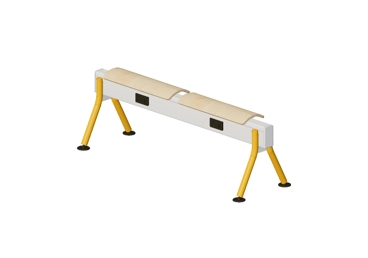 Cadeira 3D - Banco com assento em madeira - Senator - Colab... Cadeira 3D - Banco com assento em madeira - Senator - Colab...