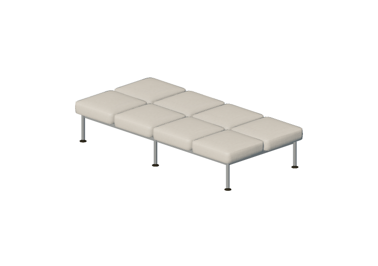 Poltronas 3D - Sofá de 8 plazas sin respaldo - Senator -... Poltronas 3D - Sofá de 8 plazas sin respaldo - Senator -...