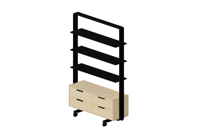 Móveis 3D - Estante com gaveta - Senator - Adapt Wall -... Móveis 3D - Estante com gaveta - Senator - Adapt Wall -...