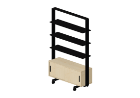 3D Furniture - Shelf with cabinet - Senator - Adapt Wall - AW2012SH3SL