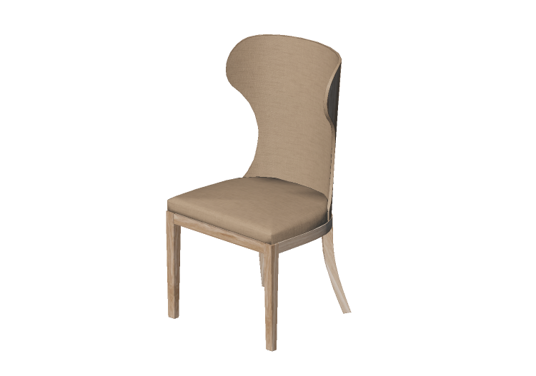 3D Chairs - Wooden chair with fabric lining - Sierra - 1606... 3D Chairs - Wooden chair with fabric lining - Sierra - 1606...