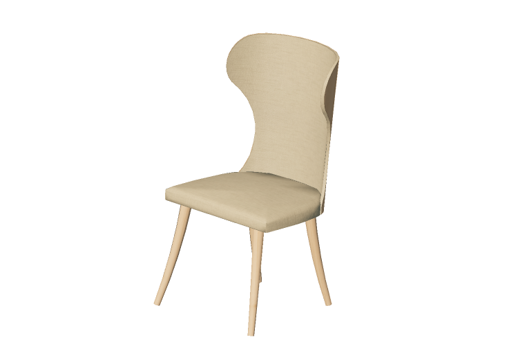 Sillas 3D - Silla de madera forrada de tela - Sierra - 1611... Sillas 3D - Silla de madera forrada de tela - Sierra - 1611...
