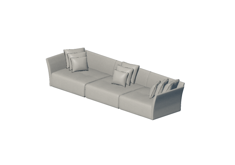 Chairs and Sofas 3D - Three seater sofa - Sierra - 25984/3... Chairs and Sofas 3D - Three seater sofa - Sierra - 25984/3...