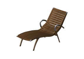 Espregui&ccedil;adeira e Camas 3D - Chaise de madeira maci&ccedil;a - Sierra - 22042TK