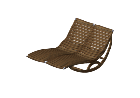 3D Liegest&uuml;hle und Sonnenligen - Schaukel-Liegestuhl aus Massivholz - Sierra - 22044TK