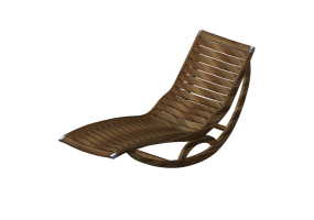3D Deck chairs and sunbeds - Solid wood rocking deck chair - Sierra - 22045TK
