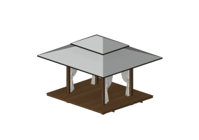 Sombrillas y Toldos 3D - Gazebo de madera maciza - Sierra - 22382