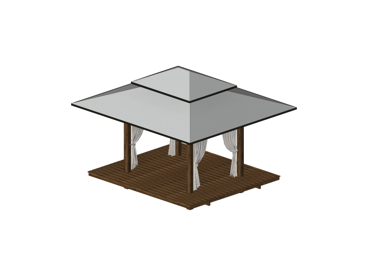 Ombrelloni e Tende 3D - Gazebo in legno massello - Sierra -... Ombrelloni e Tende 3D - Gazebo in legno massello - Sierra -...