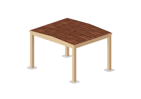 Sombrillas y Toldos 3D - Gazebo de madera - Sierra - 22860