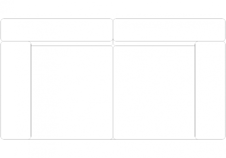 Furniture DWG - Type 1 sofa 02 - ACCA software