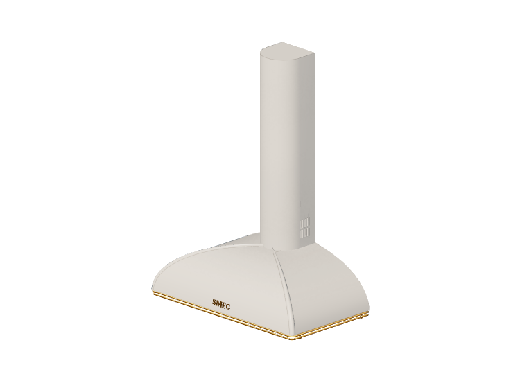Electroménagers 3D - Hotte murale, 90 cm, crème – Smeg -... Electroménagers 3D - Hotte murale, 90 cm, crème – Smeg -...