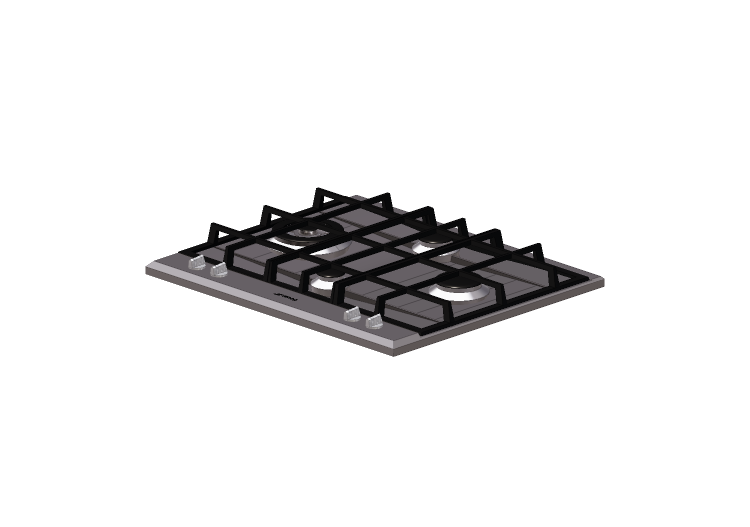 3D Electrical Appliances - Cooking top with 4 burners -... 3D Electrical Appliances - Cooking top with 4 burners -...