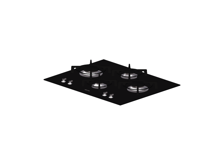 Eletrodomésticos 3D - Cooktop a gás com 4 bocas - Smeg -... Eletrodomésticos 3D - Cooktop a gás com 4 bocas - Smeg -...