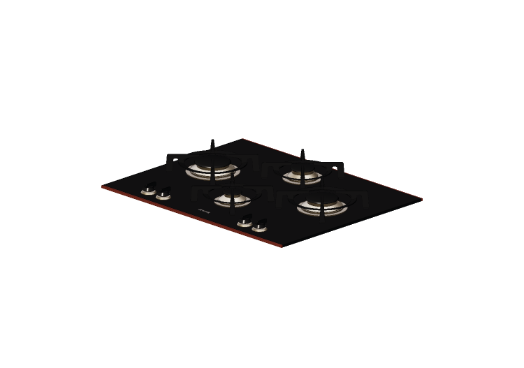 Eletrodomésticos 3D - Cooktop a gás com 4 bocas - Smeg -... Eletrodomésticos 3D - Cooktop a gás com 4 bocas - Smeg -...