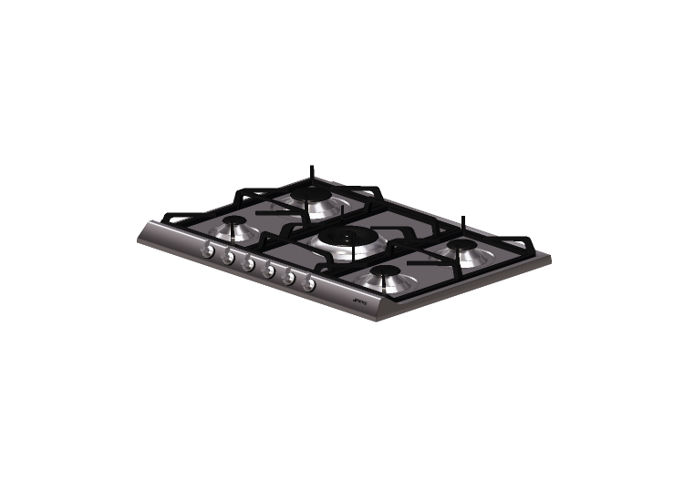 3D Electrical Appliances - Cooking top with 5 burners -... 3D Electrical Appliances - Cooking top with 5 burners -...