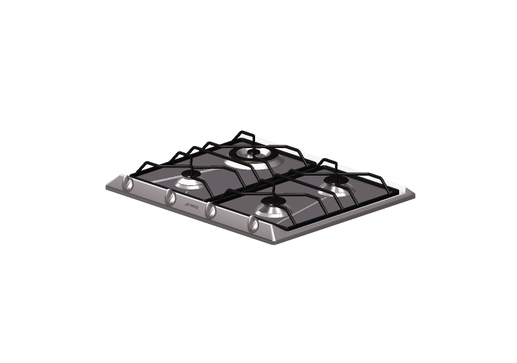 3D Haushaltgeräte - Gasherd mit 4 Kochfelder - Smeg -... 3D Haushaltgeräte - Gasherd mit 4 Kochfelder - Smeg -...