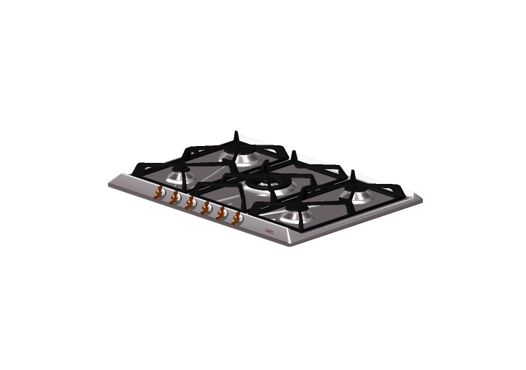 3D Electrical Appliances - Kitchen Top with 5 burners -... 3D Electrical Appliances - Kitchen Top with 5 burners -...