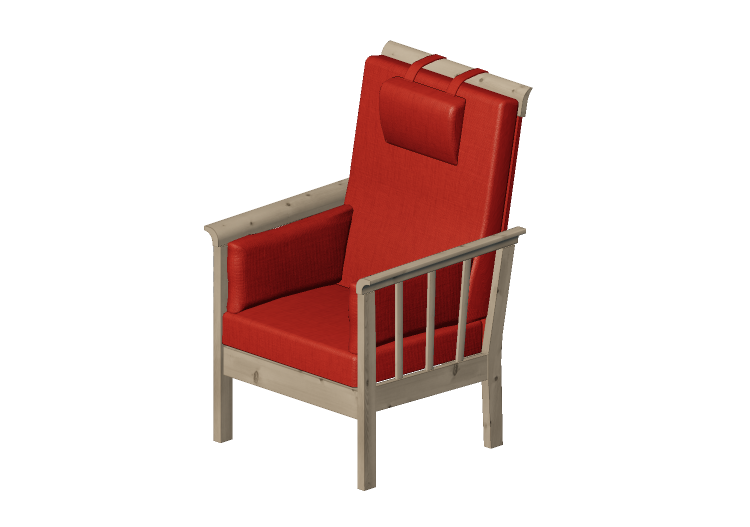 Sillas 3D - Sillón de abedul macizo - Stolab - Sundborn -... Sillas 3D - Sillón de abedul macizo - Stolab - Sundborn -...