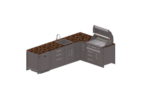 Cocinas 3D - Cocina completa con electrodom&eacute;sticos - Sunstone