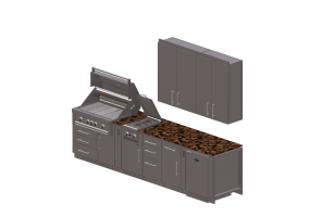 Cucine 3D - Cucina completa di elettrodomestici - Sunstone 
