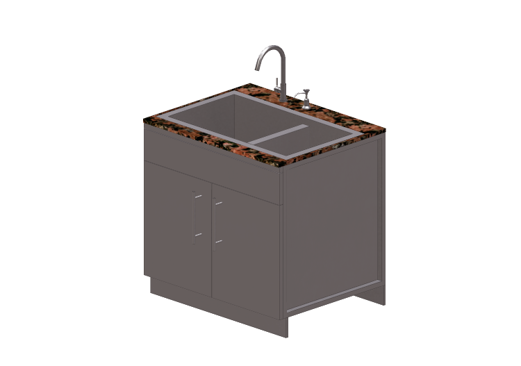 Muebles 3D - Mueble de cocina modular con fregadero -... Muebles 3D - Mueble de cocina modular con fregadero -...
