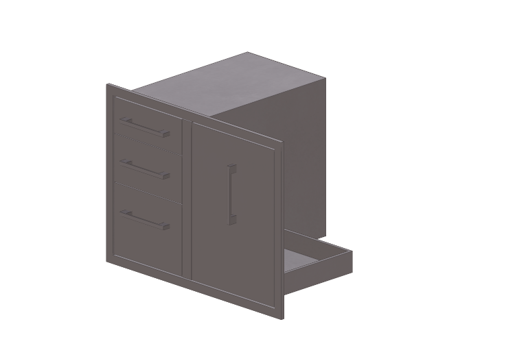 3D Möbel - Schublade aus Metall - Sunstone - BA LPCTD30 -... 3D Möbel - Schublade aus Metall - Sunstone - BA LPCTD30 -...