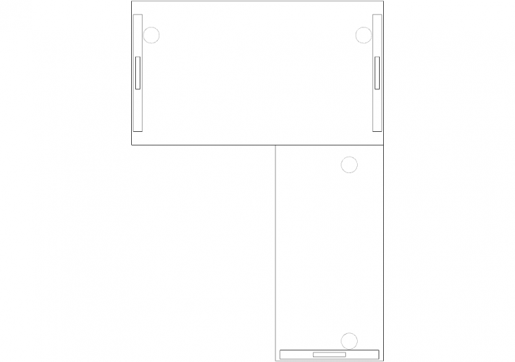 Büro DWG - Arbeitsplatz Kombination LIN 04 - ACCA software