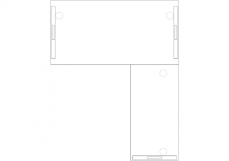 Büro DWG - Arbeitsplatz Kombination LIN 05 - ACCA software