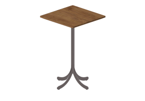 Mesinhas 3D - Mesa quadrada com base de a&ccedil;o - Atlas - 207253 - E146