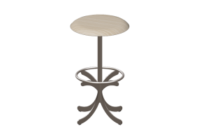 Chaises 3D - Tabouret avec base en acier - Atlas - 20712- A146
