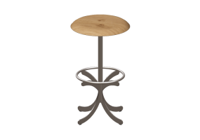 Cadeira 3D - Banqueta com base de a&ccedil;o - Atlas - 20712- A136