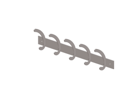 Accessori 3D - Appendiabiti in acciaio - Atlas - 20784 - 20