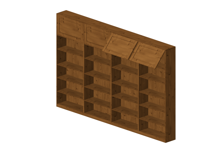 Librerías y Contenedores 3D - Librería de madera maciza -... Librerías y Contenedores 3D - Librería de madera maciza -...
