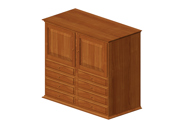 Armoires 3D - Commode avec sept tiroirs - Thos. Moser -... Armoires 3D - Commode avec sept tiroirs - Thos. Moser -...