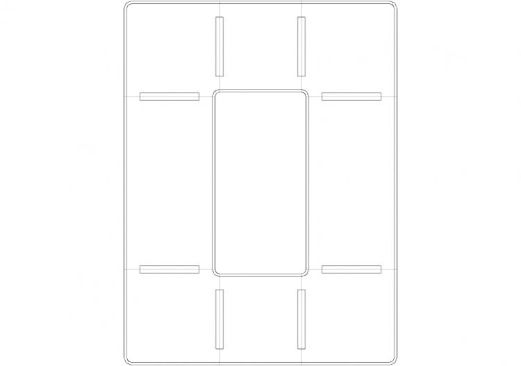 Escritório DWG - Mesa tipo 1 08 - ACCA software