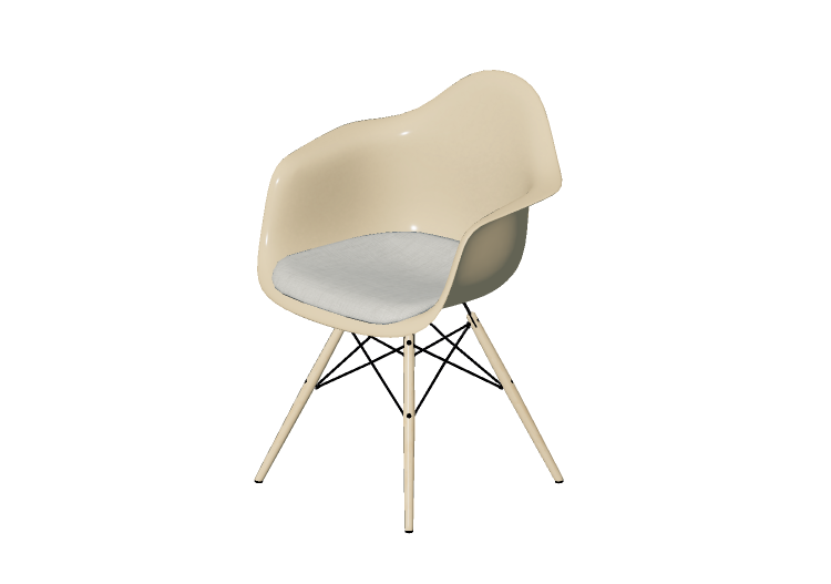 Divans 3D - Fauteuil en plastique - Vitra - Eames DAW -... Divans 3D - Fauteuil en plastique - Vitra - Eames DAW -...