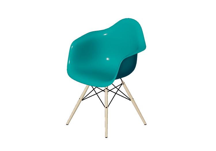 Sofás 3D - Poltrona de plástico - Vitra - Eames DAW - Vitra Sofás 3D - Poltrona de plástico - Vitra - Eames DAW - Vitra
