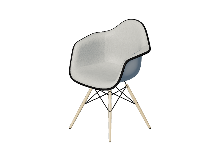 Divani 3D - Poltrona in plastica - Vitra - Eames DAW -... Divani 3D - Poltrona in plastica - Vitra - Eames DAW -...