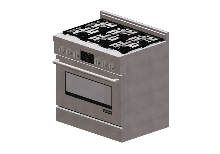 Electrodomésticos 3D - Cocina 6 fuegos de gas con horno 36"... Electrodomésticos 3D - Cocina 6 fuegos de gas con horno 36"...