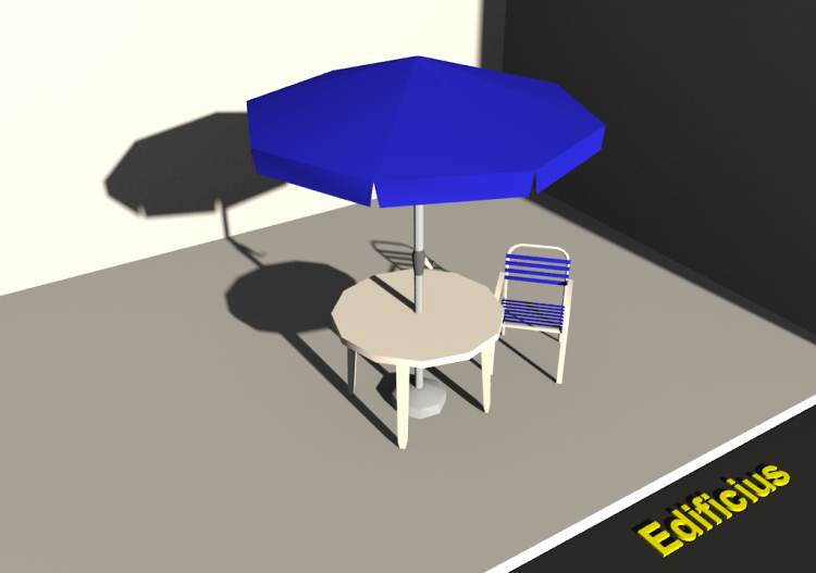 Modèles 3D - Ombrellone con sedia - ACCA software