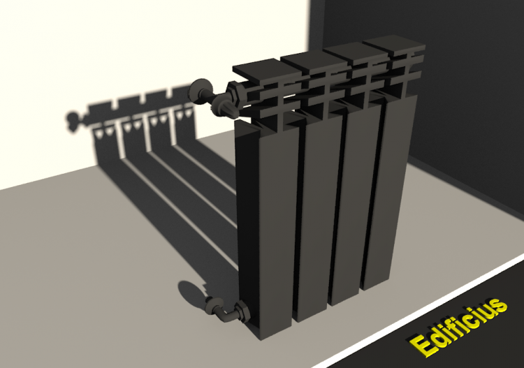 Modèles 3D - Radiateur 4 éléments - ACCA software