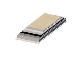 Sistema de piso radiante com painel isolante liso em EPS 30 mm - tipo C