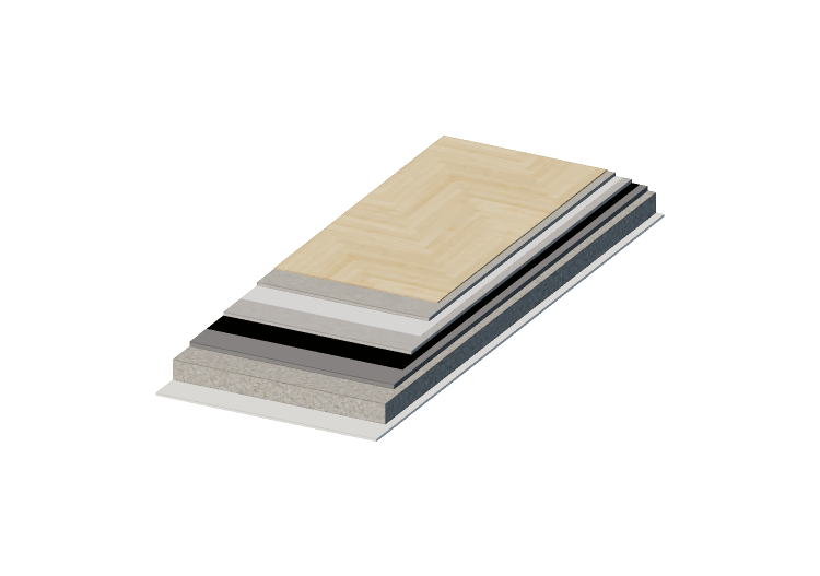 Système de plancher radiant avec panneau isolant lisse en... Système de plancher radiant avec panneau isolant lisse en...