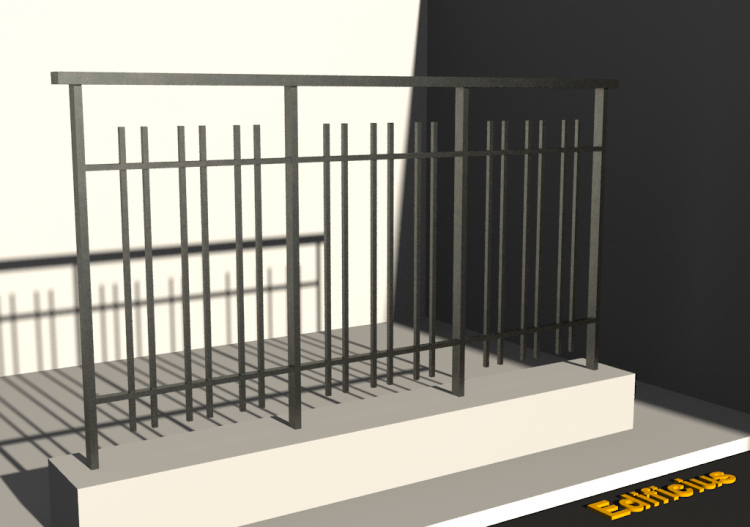 Garde-corps 3D - Barreaux [FV] - Double poteau - ACCA...