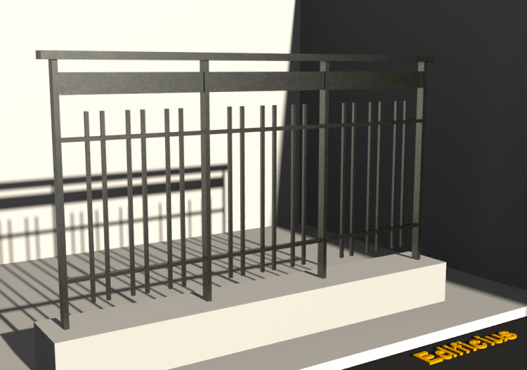 Barandillas 3D - Estacada y faja [FV]- Doble barrote - ACCA...