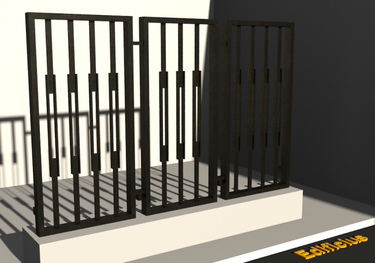 3D Railings - Balustrade [AS] - Two strips + front plate -...